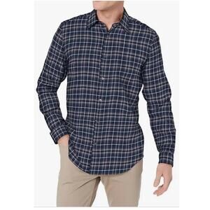 Theory Men Blue/Purple Plaid Pattern Button Down Shirt LS Size XL